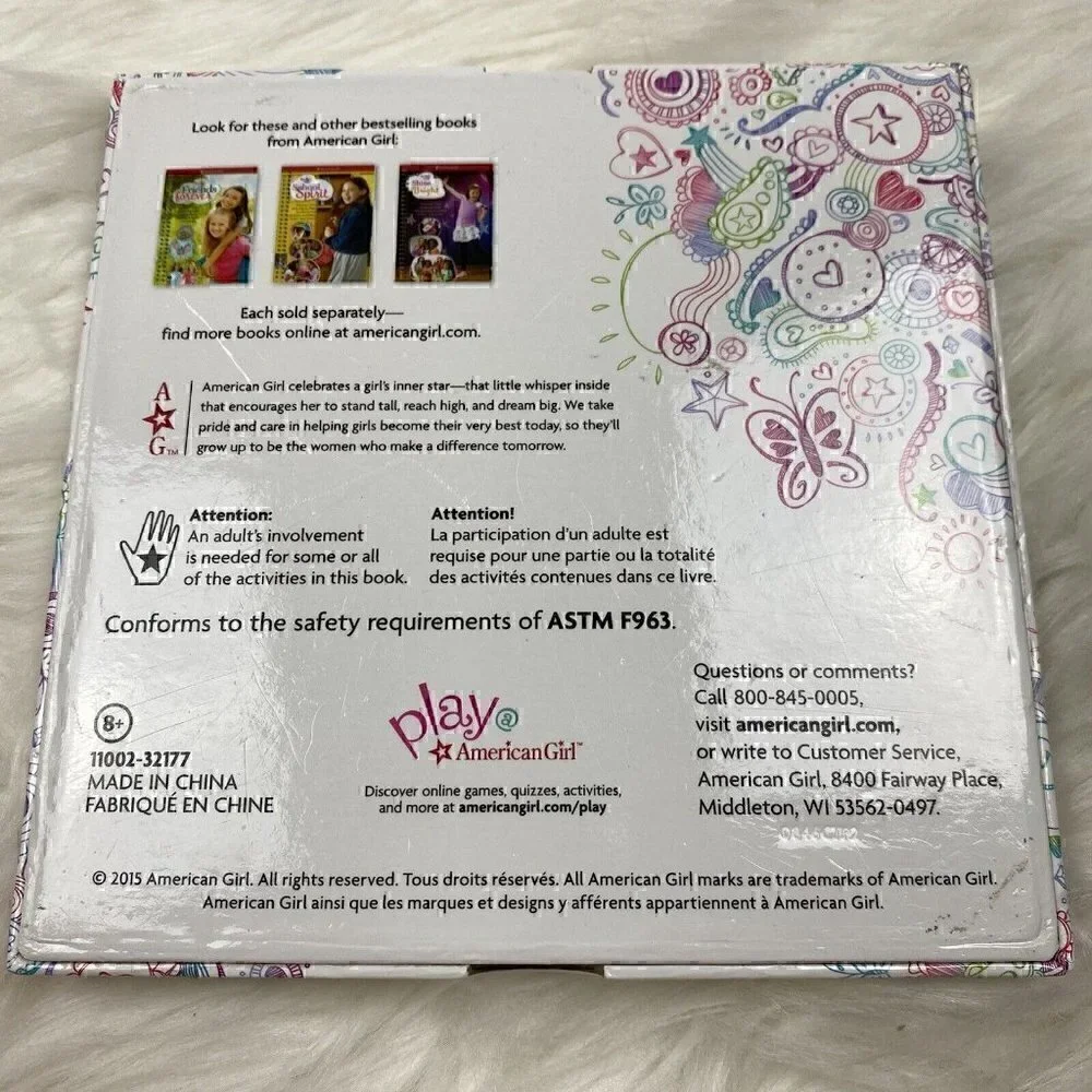 AMERICAN GIRL Truly Me Activity Box Games Dial Wheel Pick a Color Crafts Recipes